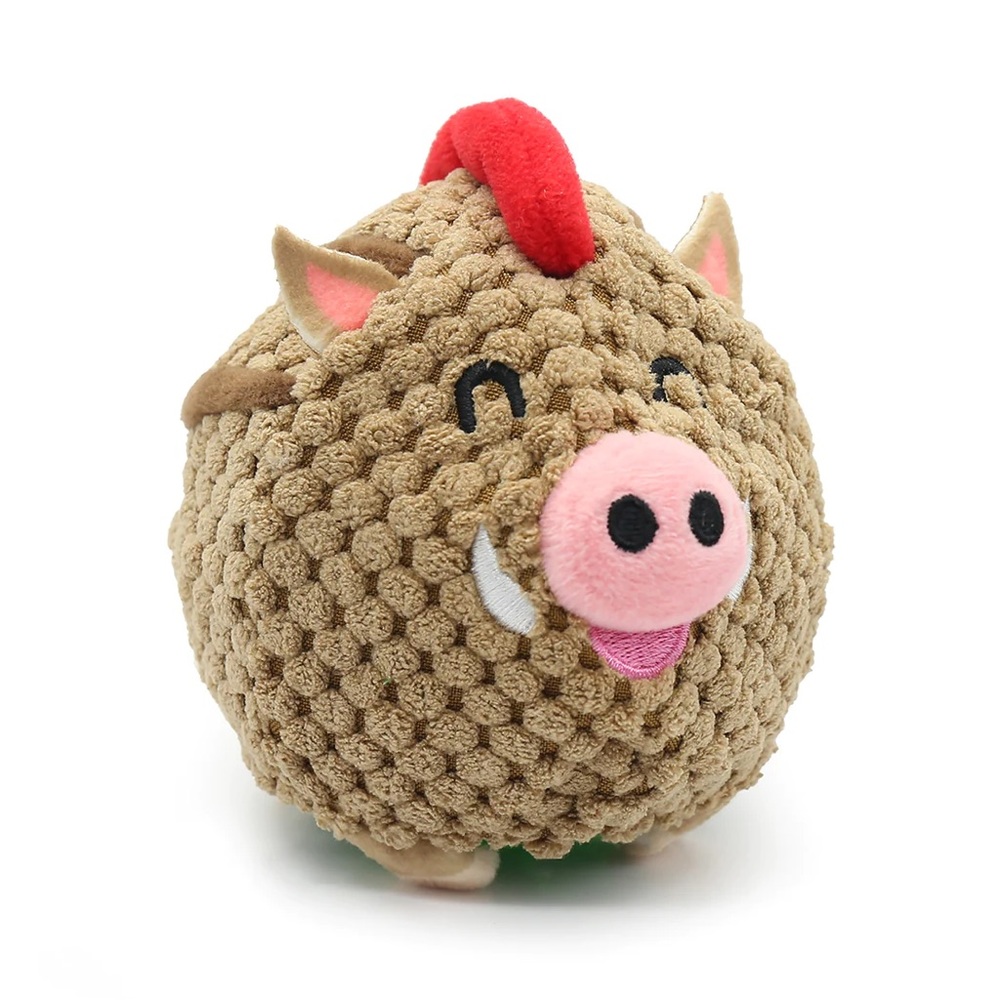 Dog Toy Warthog Pig Squeaky Dog Chew Ball 6 inch